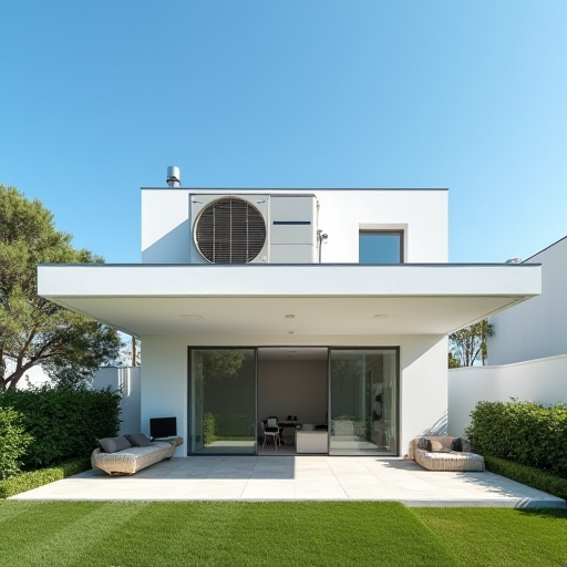 Modern, merkezi klima sistemine sahip villa.