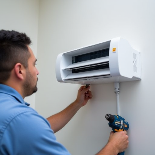 Teknisyen, Medicalpark ADP ventilasyon sistemini montajlıyor.