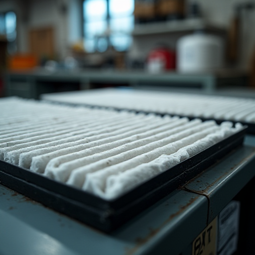 HVAC filtresinin temizlenmesi.