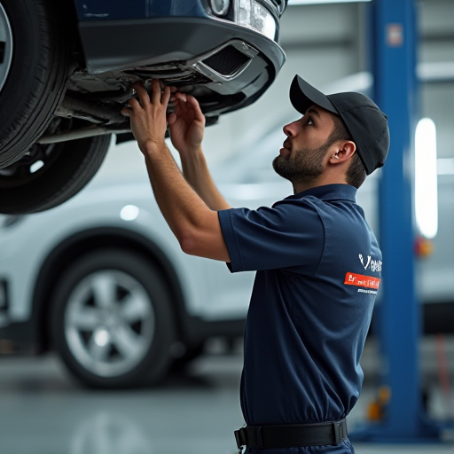 Bulat İklimlendirme teknisyeni, bir otomobilin klima sistemini kontrol ediyor.