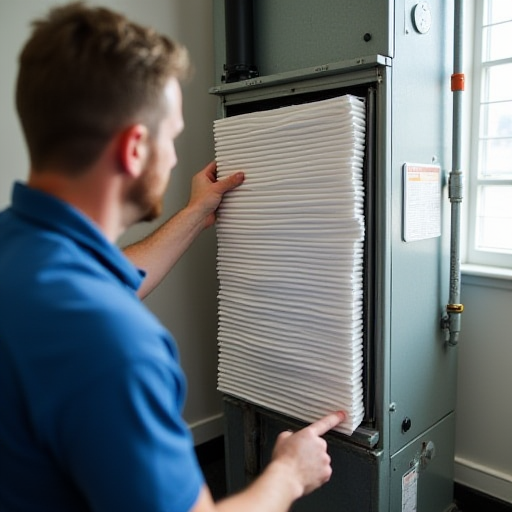 Yüksek verimli hava filtresinin montajı.