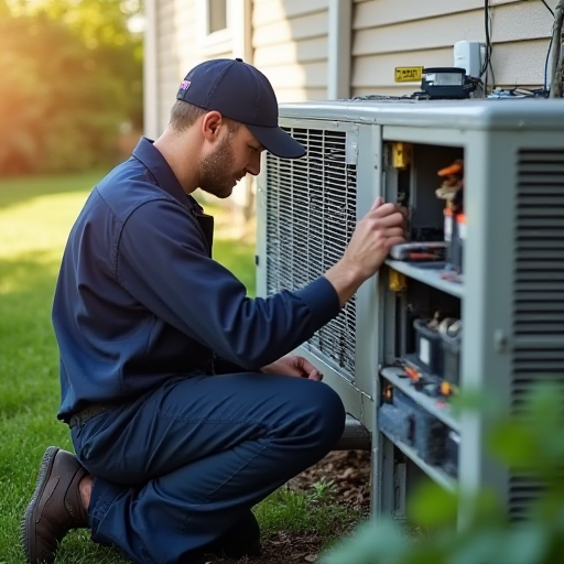 Bir teknisyen, bir klima cihazının düzenli bakımını yapıyor.