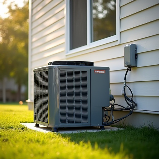 Bir konut binasında bulunan geleneksel klima ünitesi.