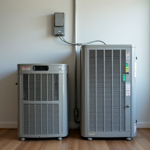 Eski ve yeni bir klima ünitesinin yan yana karşılaştırması.