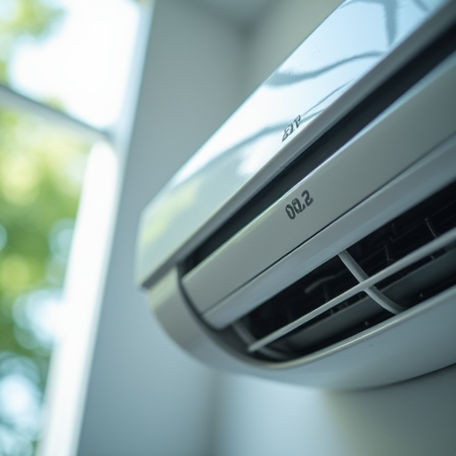 Enerji verimli bir klima ünitesinin yakın çekim fotoğrafı.