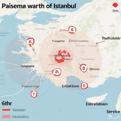 İstanbul'da klima servisi seçerken dikkat edilmesi İstanbul'da Bulat İklimlendirme'nin hizmet verdiği bölgeleri gösteren harita.