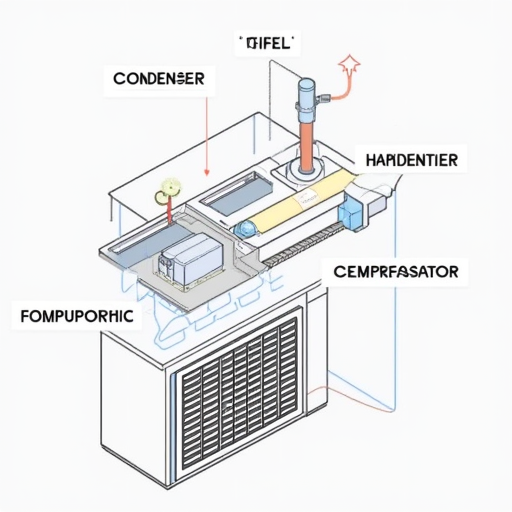 Otel klima sistemi bileşenlerinin şeması.