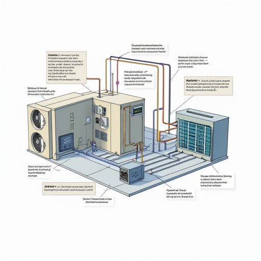 Bir klima sisteminin şeması.