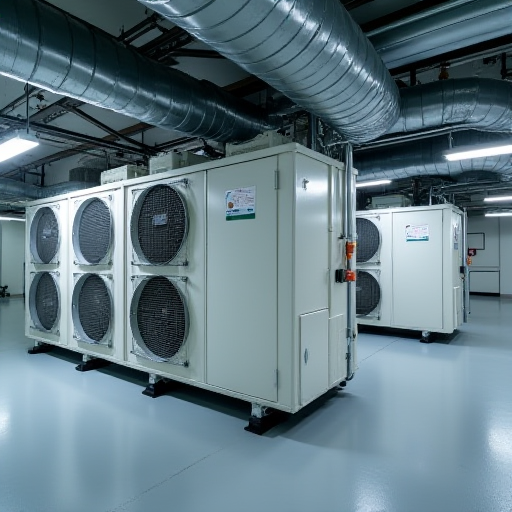 Bir ticari ofiste bulunan merkezi klima ünitesi.