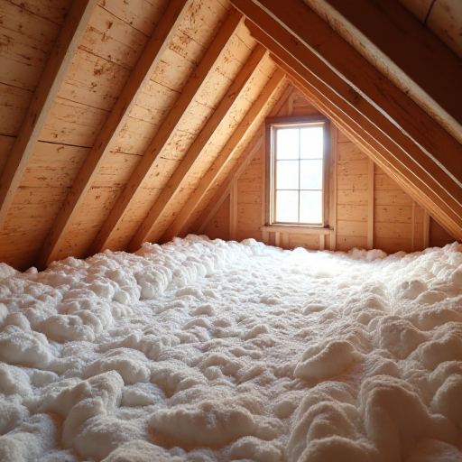 İyi yalıtılmış bir çatı katı.