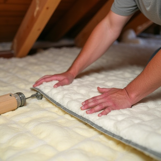 Çatı izolasyonu montajı.