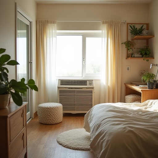 Küçük bir odada doğru boyutta klima.