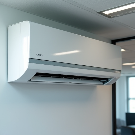 Dar bir alana monte edilmiş bir VRF iç ünite.