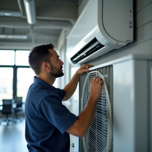 Büyük işletmeler için doğru klima sistemini seçmek. | Büyük HVAC teknisyeni, bakım işlemlerini gerçekleştiriyor.