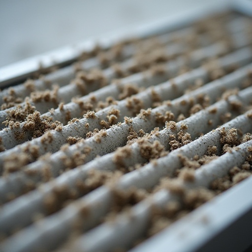 Tozlu havalandırma filtresi.