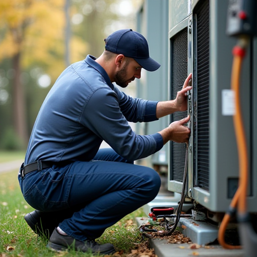 Teknisyen, bakım kontrolleri gerçekleştiriyor.